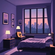 intimate guitar chords echo in twilight loneliness