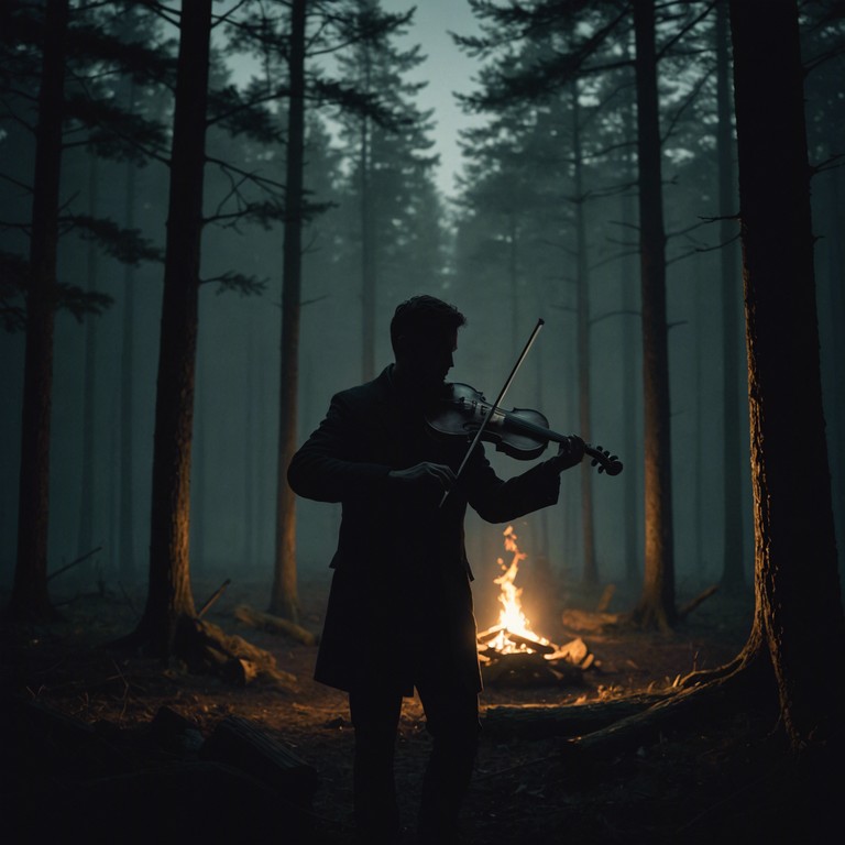 Enhanced with the subtle sounds of the night, this track embodies the soul of dark folk music, mixing melancholy with an immersive atmospheric scene that seems suspended in time.