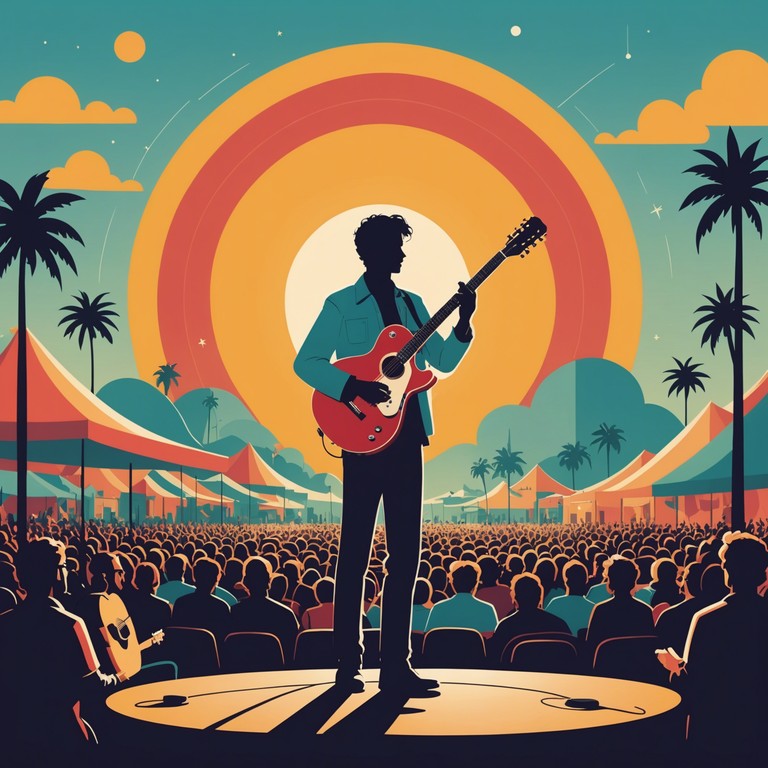 Imagine a blend where the intensity of metal meets the laid back vibes of a sunny day. This track features driving guitar riffs and a distinctly upbeat tempo, creating a carefree atmosphere while retaining metallic intensity. The music ideally captures the essence of enjoying an adventurous summer day with no worries, where the melody dances like sunlight on metal surfaces.