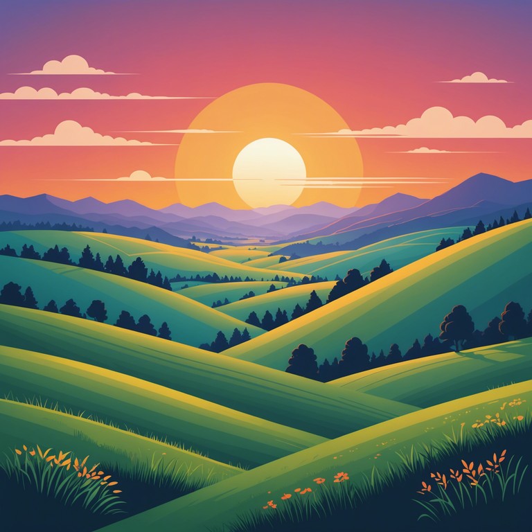 The song captures the essence of a tranquil evening in the vast, open landscapes typical of rural brazil, where the setting sun bathes the red canyons in a warm, golden light. A gentle acoustic guitar is the protagonist, playing a melodious, soothing rhythm that evokes feelings of peace and contentment.