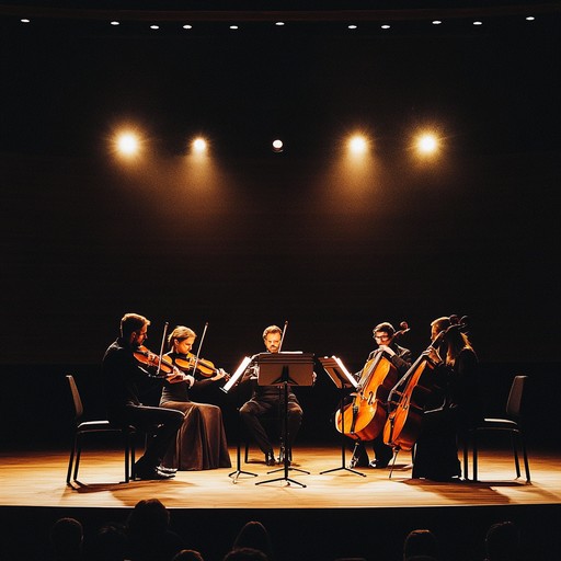 Feel the energy of a contemporary classical string quartet, where vibrant and dynamic rhythms blend with modern harmonic techniques. Each instrument takes on a playful, celebratory role, producing a soundscape that is both uplifting and meticulously crafted.