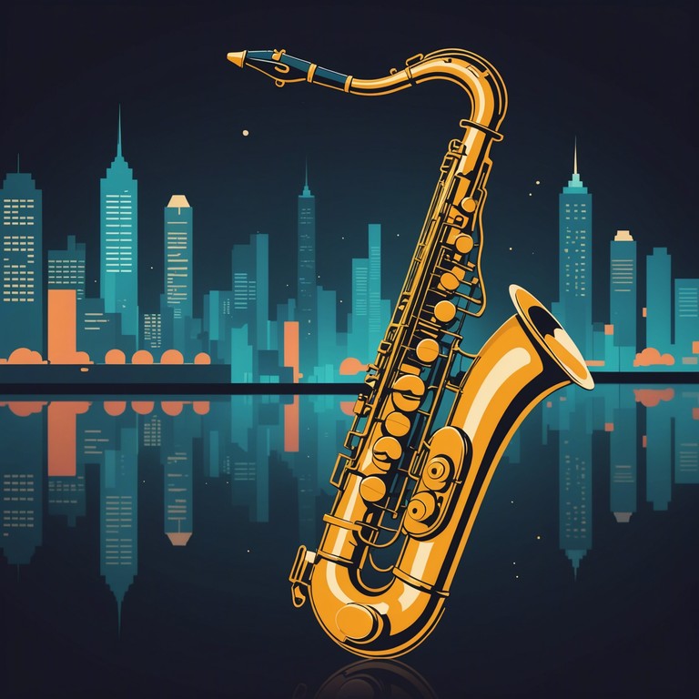 Echoes after dark presents a velvet saxophone melody supported by subtle urban nightlife sounds, creating a lush, dreamy atmosphere that encourages deep contemplation and relaxation. Every note promises a velvety touch to the listener's soul, perfect for winding down or setting a romantic scene.