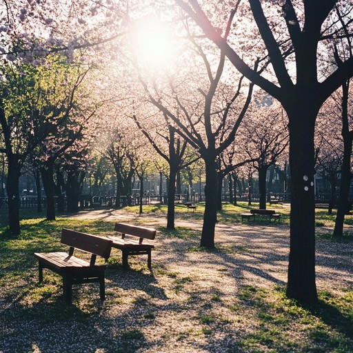 An energetic and vibrant instrumental j pop song that captures the fleeting beauty and joy of cherry blossoms in the height of summer. It features catchy melodies, bright synths, and dynamic rhythms to evoke carefree happiness.