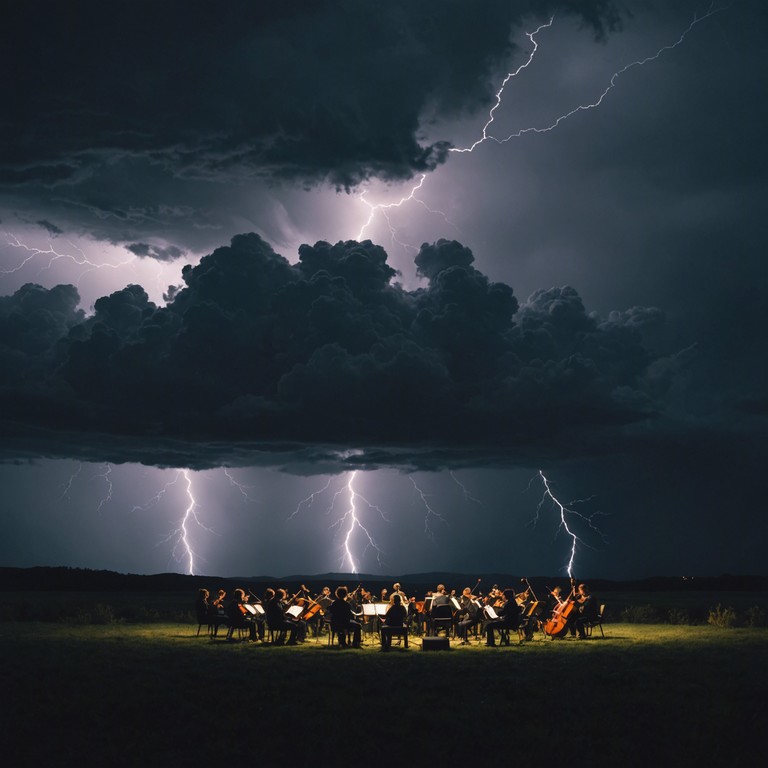 This track represents a tumultuous soundscape, combining orchestral grandeur with a chaotic structure. Designed to evoke the feeling of a massive storm, the music intertwines aggressive string movements with powerful brass sections and thunderous percussion, creating an epic, chaotic auditory experience. The song crescendos to mimic the overwhelming power and unpredictability of nature's fury.