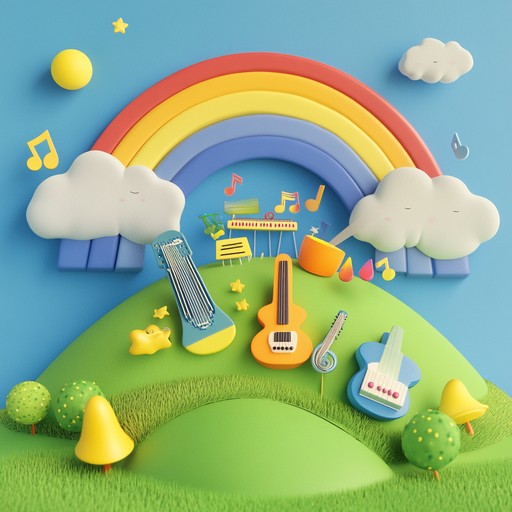 An energetic and uplifting toytronica composition featuring playful, toy like electronic sounds that build up to a triumphant climax, evoking the spirit of victory through childlike wonder and excitement.