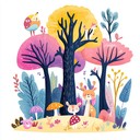 whimsical journey through a lively enchanted forest world