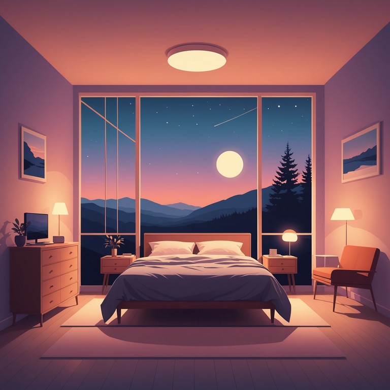 Delving deeper into the quietude, this version accentuates the echoing sounds of an electric piano, creating a reflective and immersive atmosphere in a minimalistic bedroom environment.