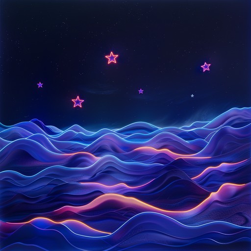 Experience the calming sensation of floating amidst a backdrop of lush, ambient synthesizers and gentle electronic rhythms, capturing the essence of a serene, cosmic journey through the night sky.