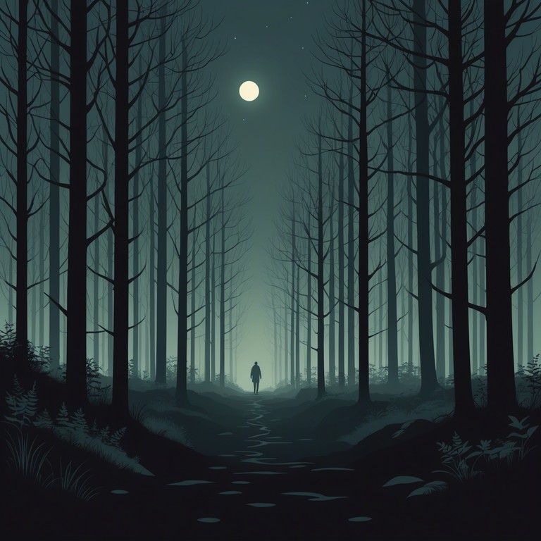 In this track, expect a haunting exploration of soundscapes infused with whimsical undertones and mysterious whispers that envelop the listener in a surreal, dark ambiance. Incorporating sampled whispers and subtle natural nighttime noises, the composition drifts through calm and unsettling moments, weaving a sense of curiosity and eerie calmness.