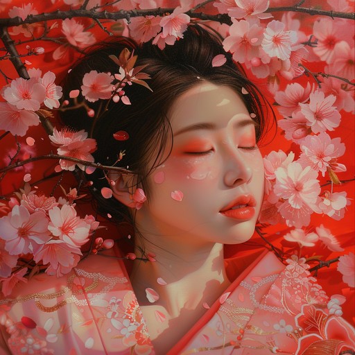 A delicate and dreamy jpop instrumental featuring soft, airy synth pads and gentle, twinkling arpeggios. The melody evokes images of cherry blossoms floating on a gentle spring breeze, creating a sense of tranquility and nostalgia.