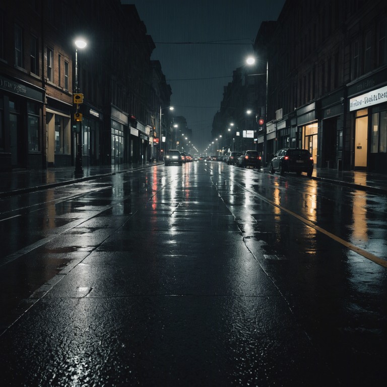 An evocative composition that melds haunting piano melodies with the atmospheric depth of uk garage, creating a soundscape that feels both urban and isolated. The track utilizes reverb heavy piano to echo the sound of rain drenched, dimly lit city streets at night, interspersed with minimalist percussive elements that hint at unseen movements in the dark.