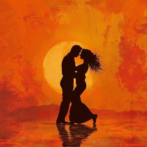 This instrumental track channels the essence of seductive tango rhythms entwined with dreamy guitar melodies, setting the perfect mood for a passionate and romantic evening under a crimson sunset. The music transitions from intense to tender, mirroring the dynamic of a love story.