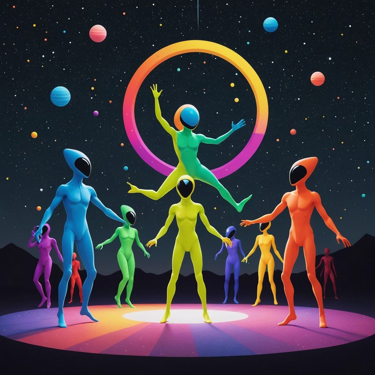 Imagine dancing among stars where pulsating extraterrestrial synths merge with the festive beats of mambo, making every listener feel both at home and in distant galaxies.