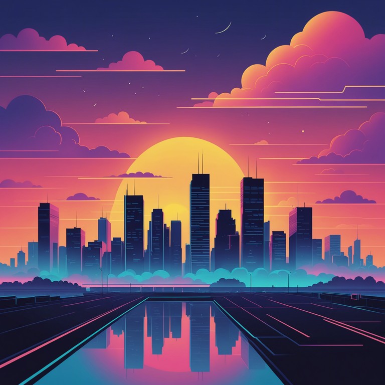 Imagine a drive through neon lit cityscapes as the sun rises, with layers of lush, analog synthesizer sounds creating a backdrop of sound that’s simultaneously nostalgic and refreshing. This track blends classic synthwave aesthetics with modern production techniques, providing a rich sonic journey that’s both uplifting and invigorating.