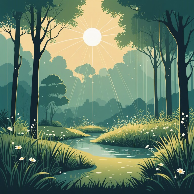 Imagine a musical composition that captures the heart of dawn, where each note plays like a gentle ray of sunlight warming the soul, fostering a tranquil environment that uplifts and rejuvenates the spirit. This alternative description emphasizes the transformative power of the music, inspiring a sense of renewal with every listen.