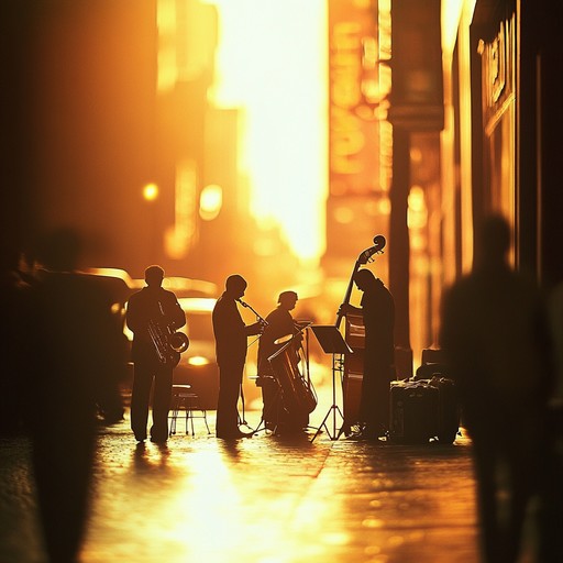 An energetic instrumental featuring bold trumpet melodies, lively rhythms, and the vibrant spirit of a bustling city night.