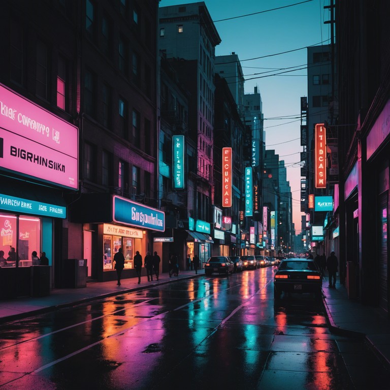 A vibrant, uplifting broadway tune that captures the spirit of ambition and big city aspirations, where the neon lights reflect the shimmering hopes of its characters. The composition is carried by the vibrant melodies of a grand piano, echoing the ups and downs of city life and the undying hope of achieving one's dreams against all odds.