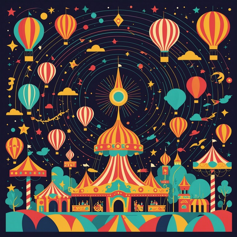 This track combines the surreal, hypnotic qualities of psychedelic sounds with the joyful and chaotic atmosphere of a carnival, creating a vivid musical landscape that feels like a merry go round in a dream. The tune swirls with colorful melodies that mimic the dizzying spins and joyful shouts of a bustling fairground.