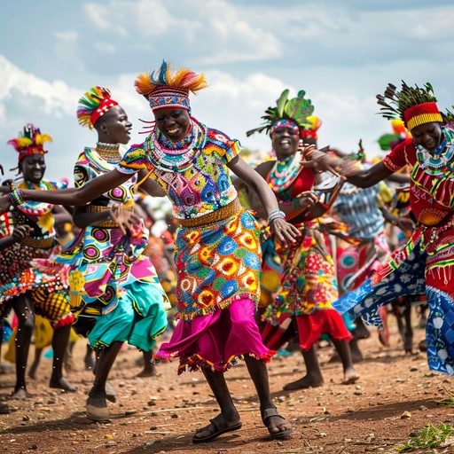 A lively mix of traditional tribal beats and contemporary elements, this piece captures the essence of communal celebration and connection to the natural world, promoting joy and dance.