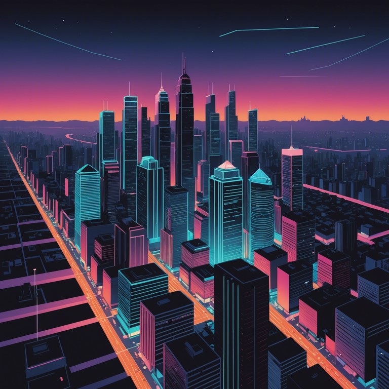 Imagine a city waking up to the dynamic rhythms of the 80s, where the first rays of the sun highlight the neon outlines of skyscrapers. This track encapsulates that energy with high tempo beats and bright synths that mimic the feeling of a new day in a busy metropolis.