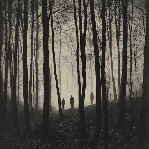 The instrumental track begins with softly strummed mandolin melodies layered with unsettling ambient sounds resembling whispers among the trees. As the song progresses, the haunting harmonies and subtle percussive elements build a chilling atmosphere, invoking the feeling of wandering alone in a dark, eerie forest where unseen spirits lurk.