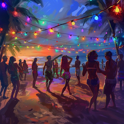 A euphoric funky house tune epitomizing the vibe of summer beach parties. Electric piano harmonizes with a driving bassline and rhythmic beats to create an enchanting and vibrant atmosphere that keeps everyone on their feet. Perfect for scenes capturing the sheer joy and freedom of a beach dance off.