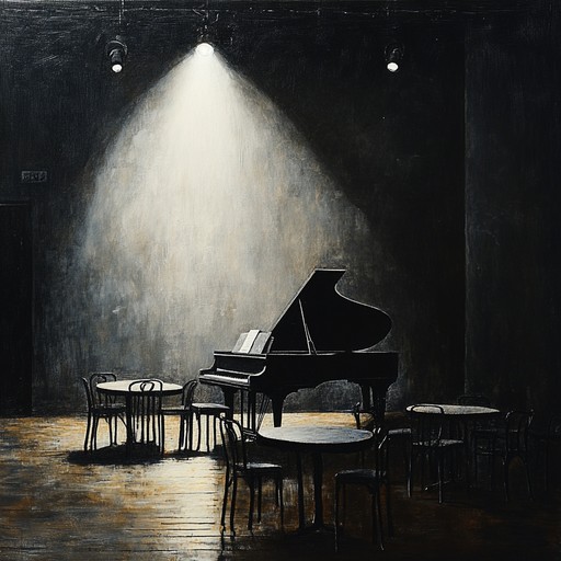 An instrumental piece that captures the mood of an empty cabaret after closing hours, with soft piano melodies echoing in the silence, evoking memories and introspection.