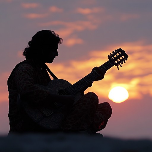 A stirring instrumental merging indian raga and ecstatic rock tones, capturing the vibrant spirit of dawn