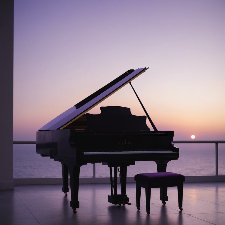 Immersed in the soulful echoes of a vintage grand piano, this track weaves through the nostalgic realms of old school jazz, capturing the essence of relaxation with every lingering note. The composition taps into the raw emotions and serenity of a sunset draped in lilac hues, reminiscent of jazz lounges and quieter days.