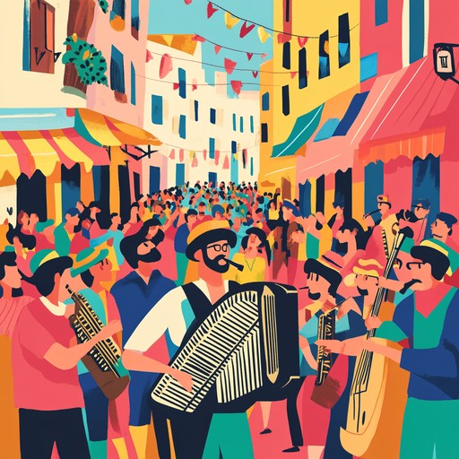 An upbeat instrumental chalga piece combining traditional balkan melodies with contemporary rhythms, featuring lively clarinet and accordion harmonies that inspire dancing.