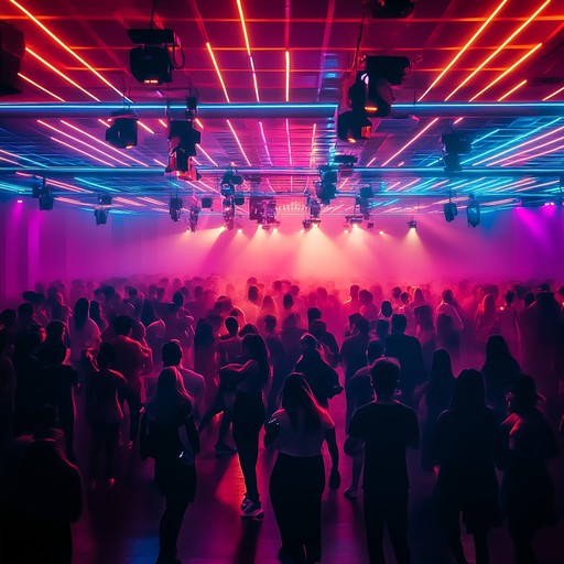 Experience a non stop, high octane dance track with powerful basslines, vibrant synths, and an infectious rhythm. Perfect for clubs, this tune guarantees an exhilarating atmosphere, capturing the essence of a pulsating neon lit dance scene.