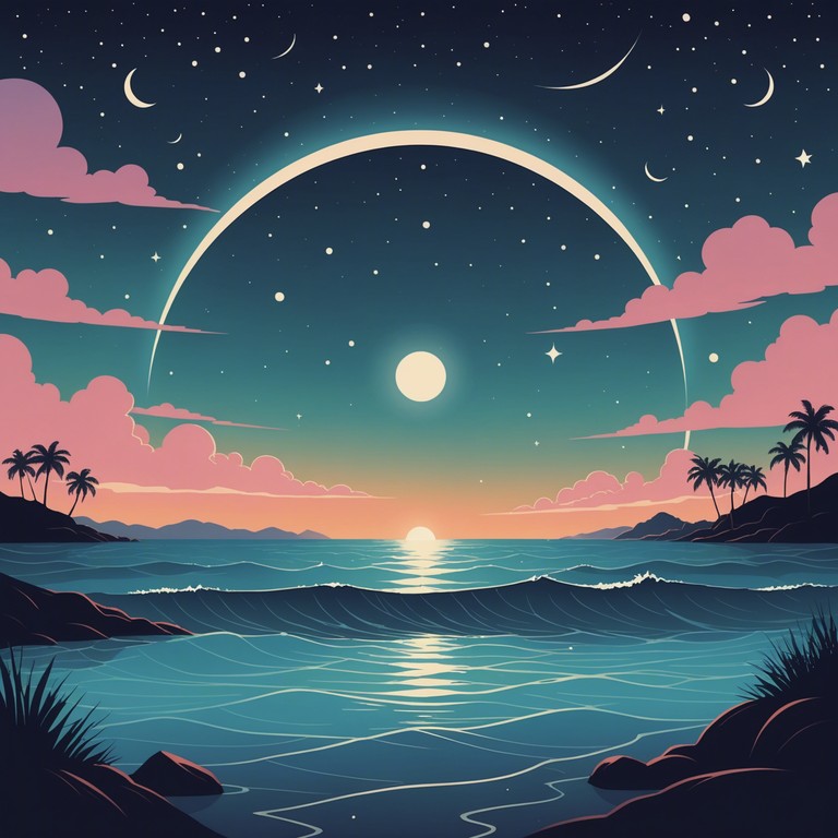 Experience the soothing embrace of ambient electro sounds merged meticulously with the rhythmic whispering of midnight ocean waves, ideal for deep relaxation and meditation sessions. Every tone and beat in this track promises a journey to tranquility.