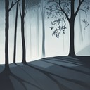 ominous melodies in dark, misty forest setting