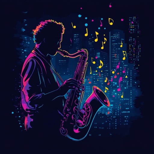 An instrumental soul track featuring lively rhythms, vibrant horns, and a groovy bass line that evokes the excitement of dancing under glowing city lights