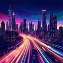 an energetic synth track capturing the vibrancy of nights