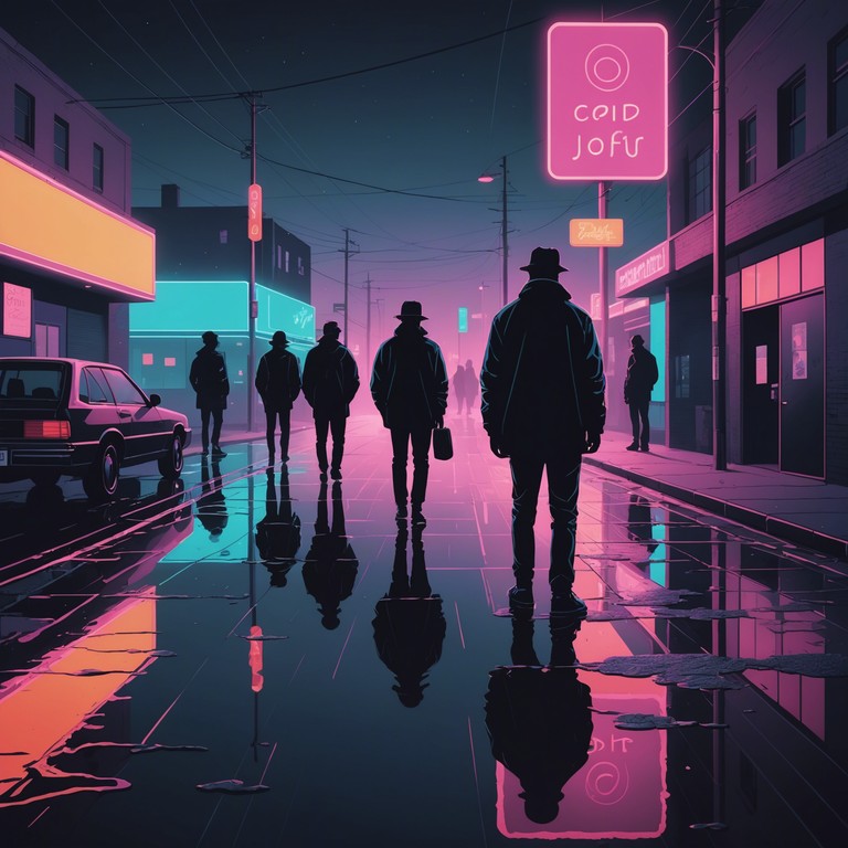 Imagine a journey through a neon lit cityscape at midnight, where shadowy figures move and synth tones echo with mystery. This track embodies the essence of a retro futuristic adventure, blending moody synth layers with haunting melodies that rise and fall like the pulse of a hidden world.