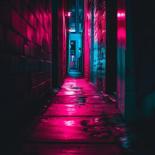 Dark and suspenseful electro beats echo through an eerie urban alley, creating a tense atmosphere that builds with each pulse and bassline, culminating in a heart pounding chase. Cinematic soundscapes and meticulous production keep listeners on edge.