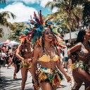 lively celebration with rhythmic steelpan beats