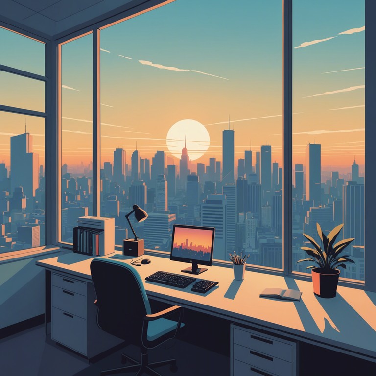 Tailored for enhancing a calm and productive workspace, this piece uses a gentle piano and sweeping synths to create an atmosphere that supports deep concentration and a positive work environment.