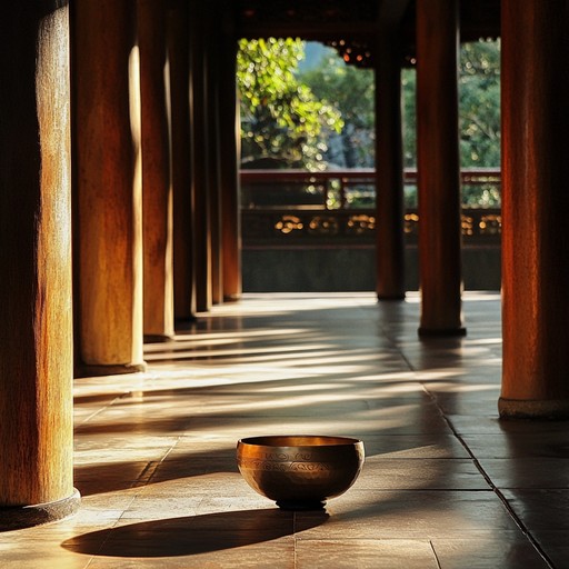 A minimalist and spiritual ambient journey through sacred and meditative resonances. The composition centers on the ethereal sound of the tibetan singing bowl, inviting introspection and providing a tranquil atmosphere for spiritual reflection and inner peace.