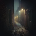 echoing beats with eerie, misty, midnight street tension.