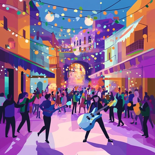 An energetic instrumental track that combines festive holiday melodies with groovy funk rhythms and soulful beats, evoking the joy and excitement of holiday celebrations in a vibrant, funky style.