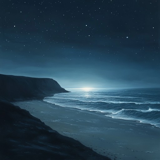 This composition combines serene coastal sounds with ambient synths to evoke a tranquil nighttime seaside environment. Gentle wave sounds and soft melodic echoes create a serene atmosphere ideal for unwinding and reflection.