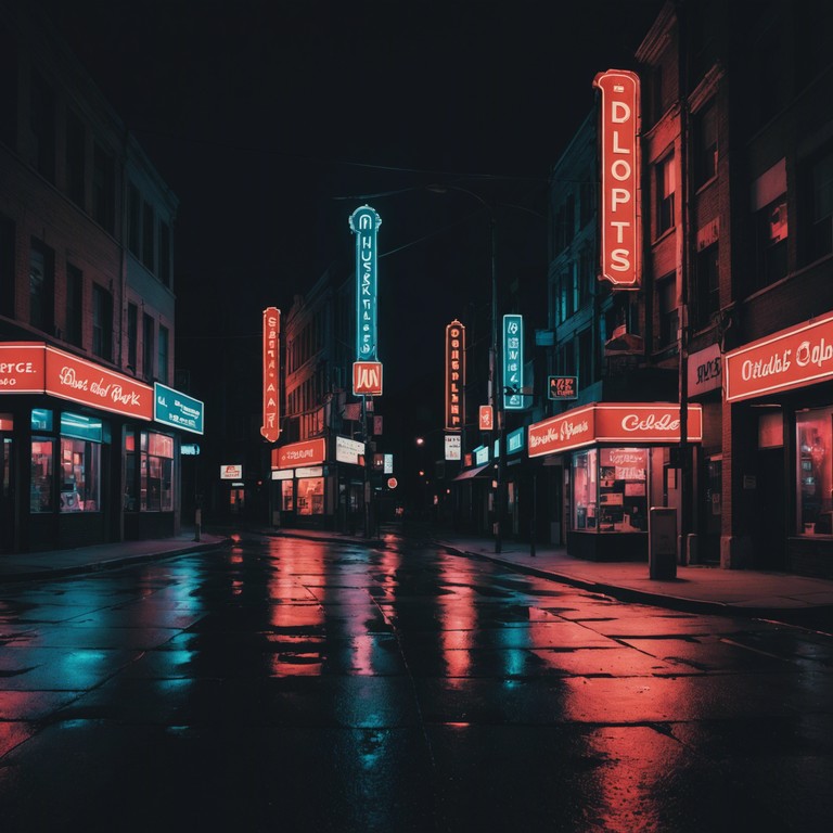 Travel through a shadowy cityscape with this chilling syncretism of eerie melodies and retro stylings. Haunting synth leads evoke flickering neon lights and deserted urban streets, creating a soundtrack perfect for a dystopian exploration.