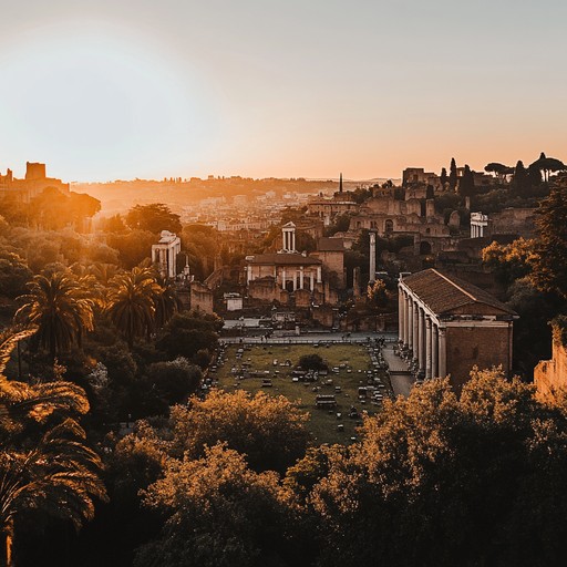 Imagine the might and discipline of roman legions, epitomized through soaring orchestral sounds. Stirring strings lead a robust march rhythm, encapsulating the grandeur of rome and its epic historical narratives expressed through passionate, cinematic orchestration.