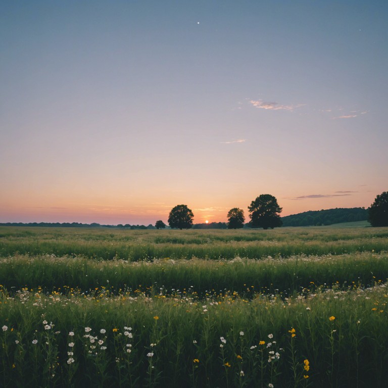 An alternative version where the soft strum of the banjo is accompanied by the subtle sounds of nature, enhancing the feeling of being in a tranquil, open field as the day ends. Atmospheric and deeply soothing.