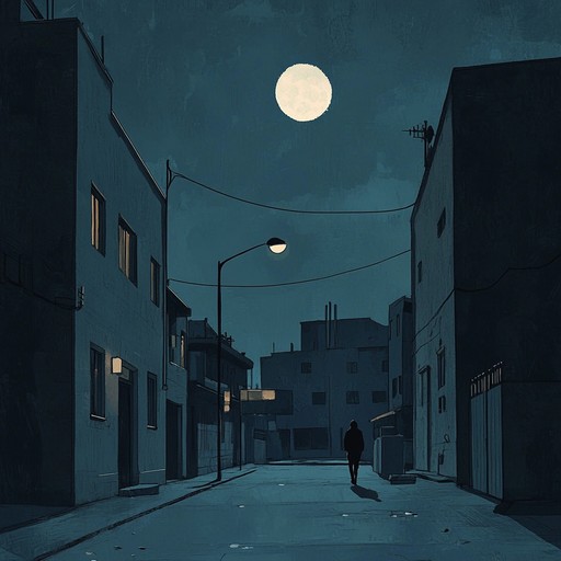 An instrumental lofi track featuring gentle piano melodies over soft beats, capturing the tranquility of a quiet city under the glow of the moonlight. The song blends smooth jazz influences with modern lofi sounds to create an atmosphere of elegance and calm.