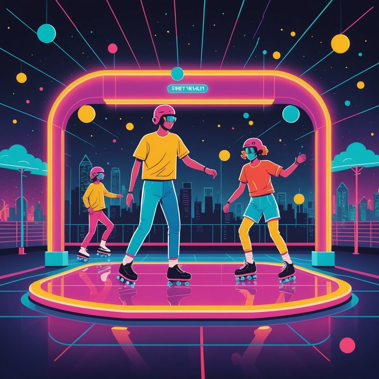 A high energy track that captures the essence of a vibrant roller rink session. The sounds are designed to invigorate and inspire joyful movement and rhythmic skating, reflecting the dynamic atmosphere of a bustling arena filled with dancers on wheels. The melody is catchy, promoting a sense of happiness and active enthusiasm, perfect for uplifting listeners and skaters alike.