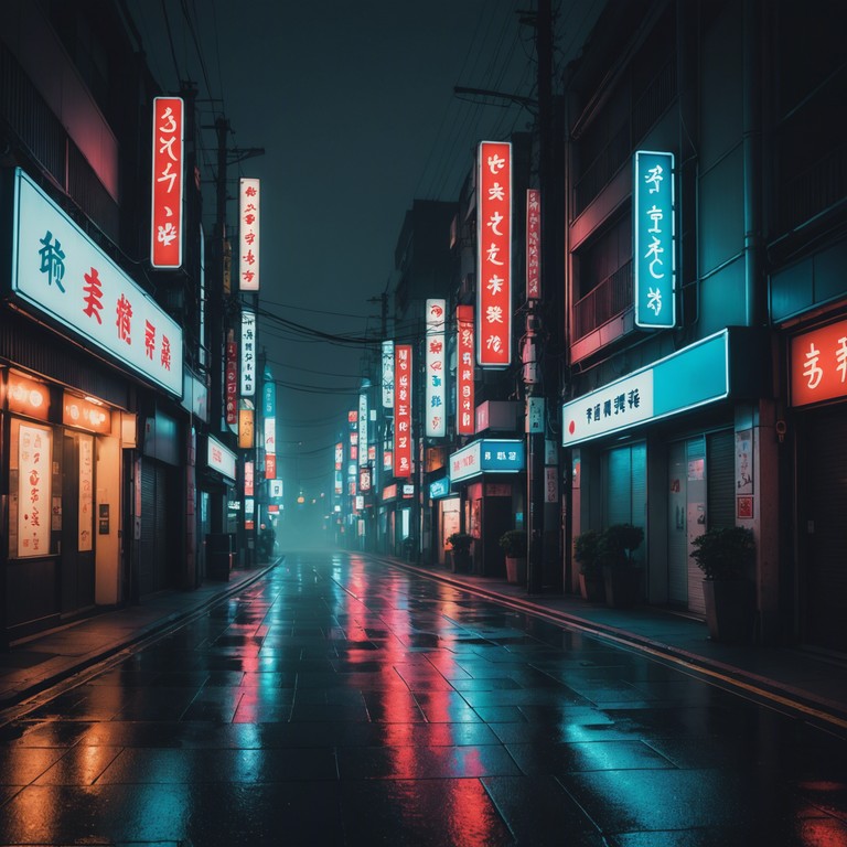 Echoing through the velvet night of tokyo, sinister whispers and eerie beats paint a portrait of unseen mysteries amongst the neon lights. The track progresses with an increasing intensity, pulling the listener deeper into its haunting narrative.