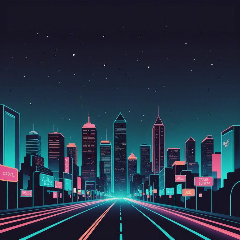 Imagine a nocturnal soundscape where the urban pulse meets glittering glam aesthetics, encapsulated by rhythmic synthesizer melodies echoing through neon lit streets. This track embodies the vibrant nightlife of the city, infused with a glam rock spirit, creating a modern yet nostalgic urban anthem.